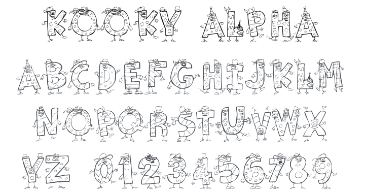 101! Kooky Alpha Font