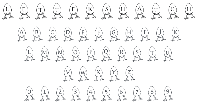 101! Letters Hatchin' Font