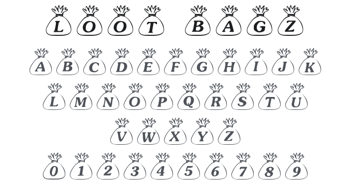 101! Loot Bagz Font