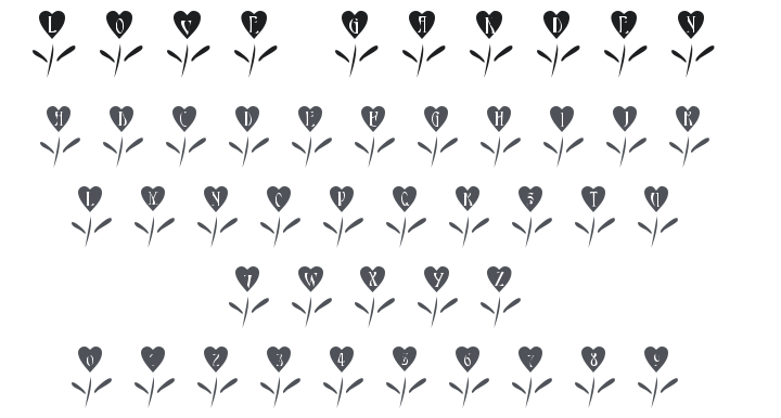 101! Love Garden Font