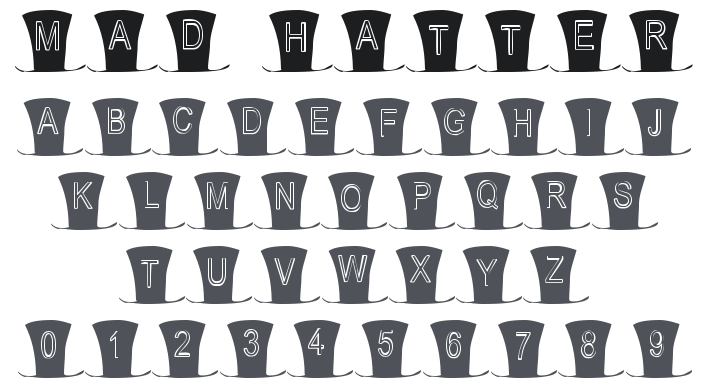 101! Mad Hatter Font