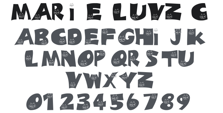 101! Marie Luvz Catz Font
