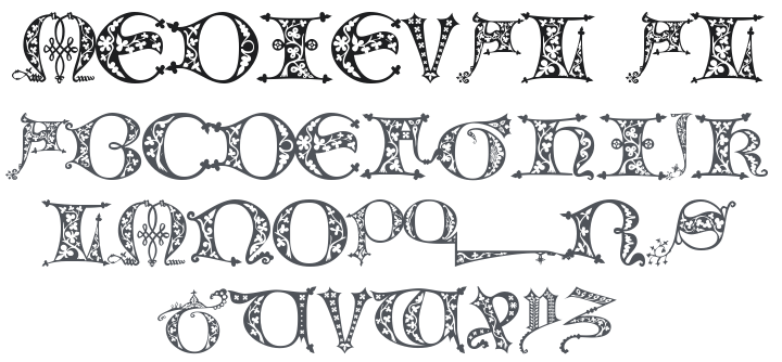101! Medieval Alpha Font