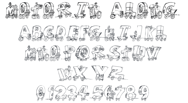 101! Motorin' Along Font