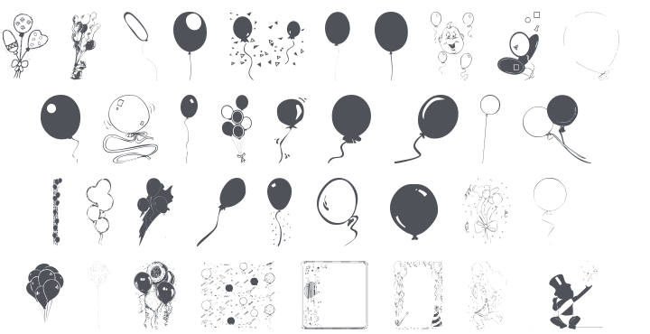 101! Partee Balloonz Font