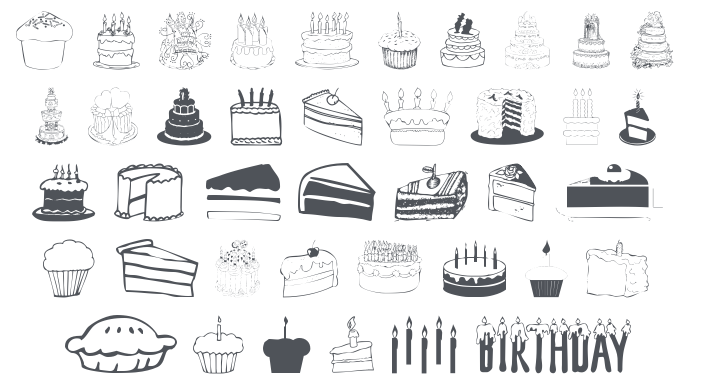 101! Partee Cakez & Candlez Font
