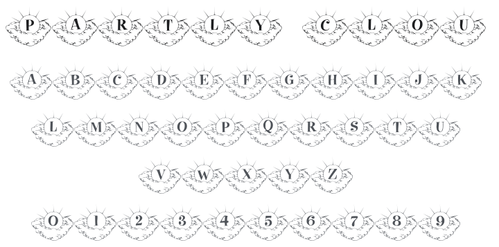 101! Partly Cloudy Font