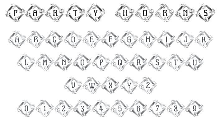101! Party Horns Font