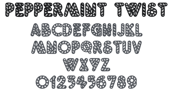 101! Peppermint Twist Font