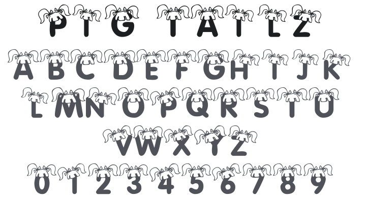 101! Pig Tailz Font