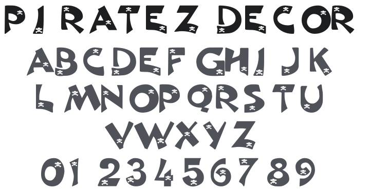 101! Piratez Decor Font
