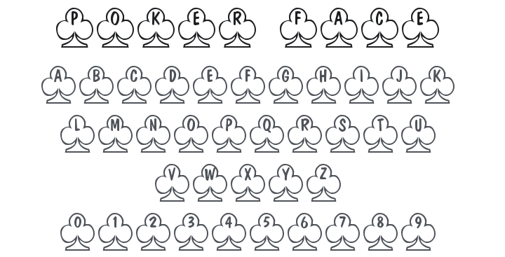 101! Poker Face Font Family