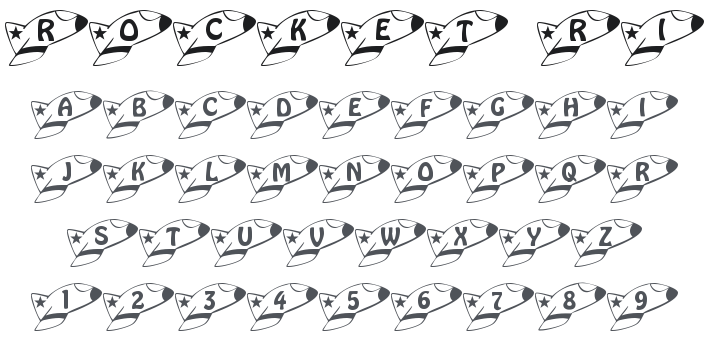 101! Rocket Ride Font