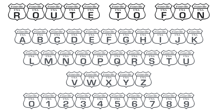 101! Route to Fontville Font