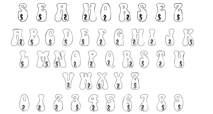 101! Sea Horsez Font