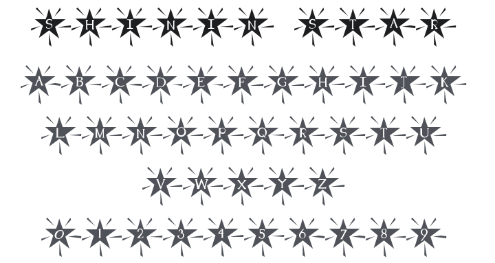 101! Shinin' Star Font