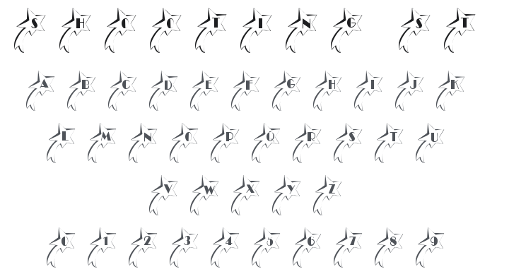 101! Shooting Starz Font