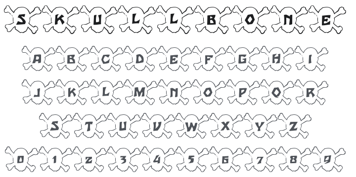 101! Skull & Bonez Font