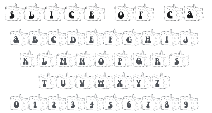 101! Slice of Cake Font