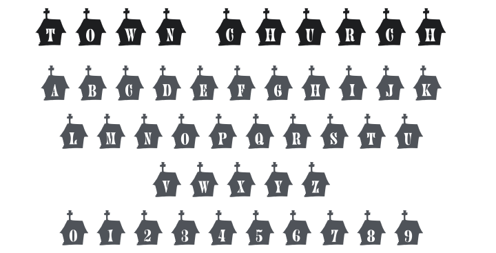 101! Small Town Church Font
