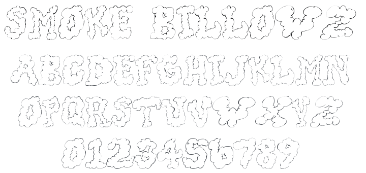 101! Smoke Billowz Font
