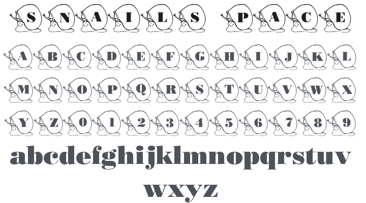 101! Snails Pace Font