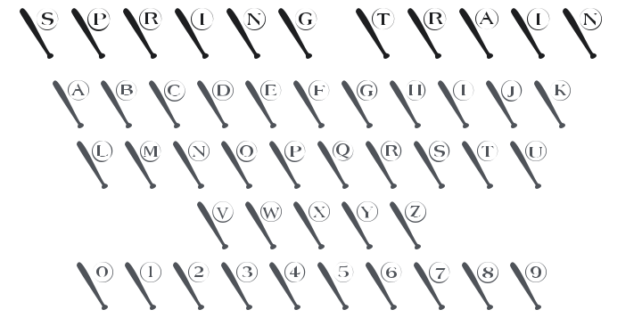 101! Spring Trainin' Font