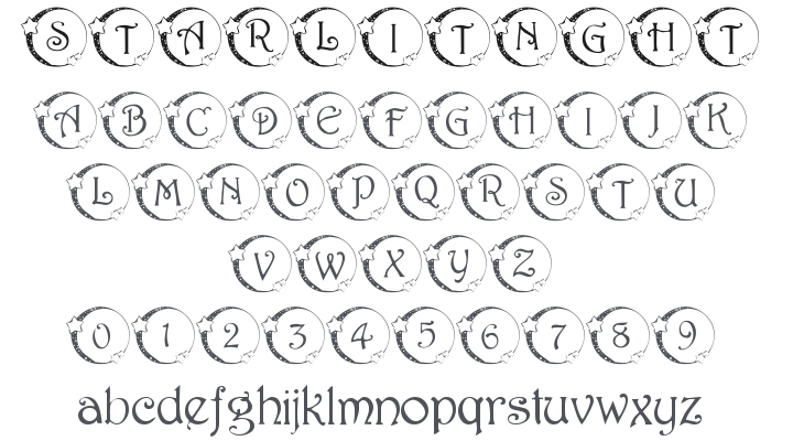 101! Star Lit Nght Font