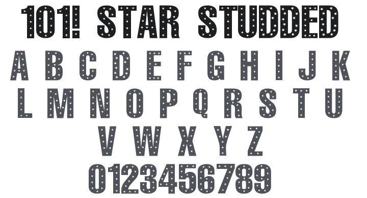101! Star Studded Font