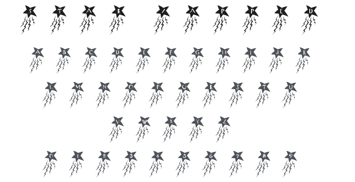 101! Star Zapped Font