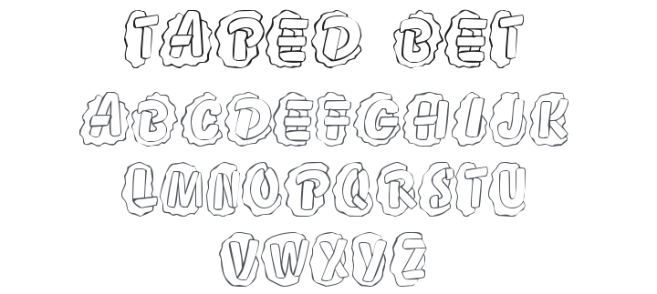 101! Taped 'Bet Font