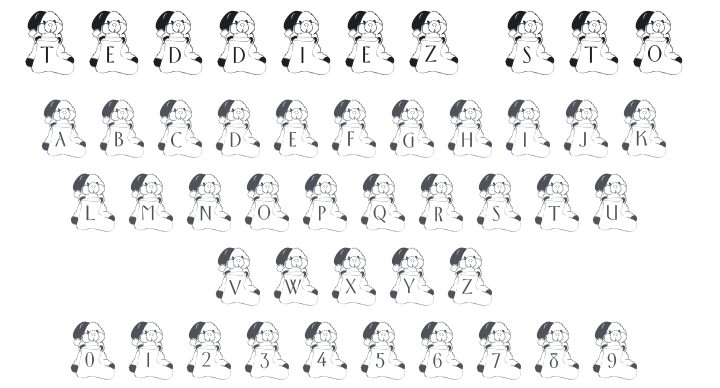 101! Teddiez Stocking Font