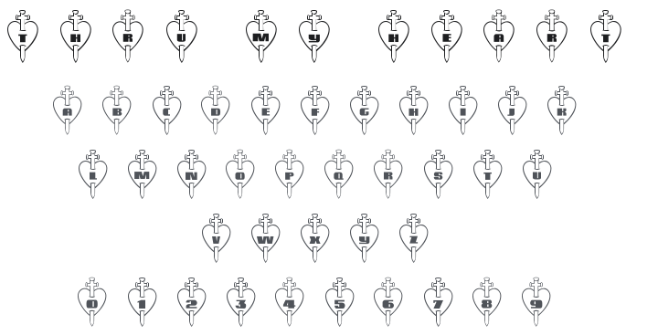 101! Thru My Heart Font