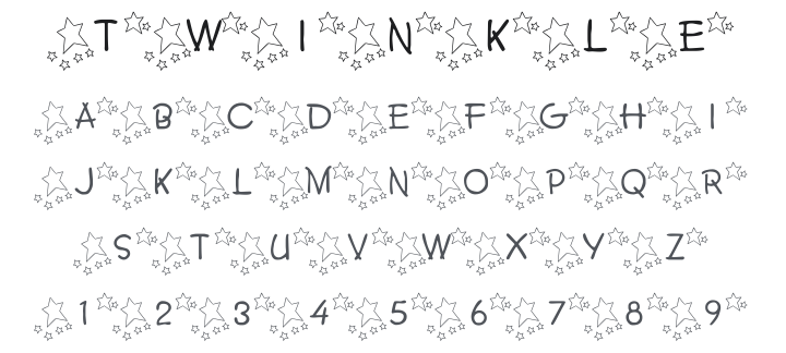 101! Twinkle Twinkle Lit'l Font