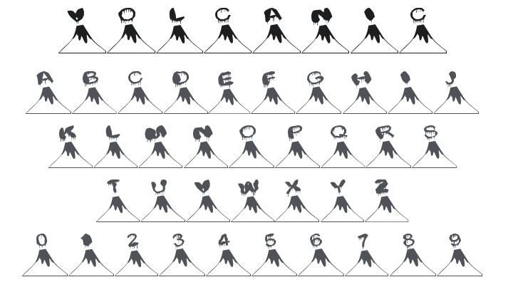 101! Volcanic! Font