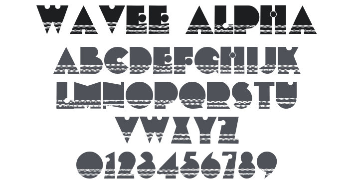 101! Wavee Alpha Font