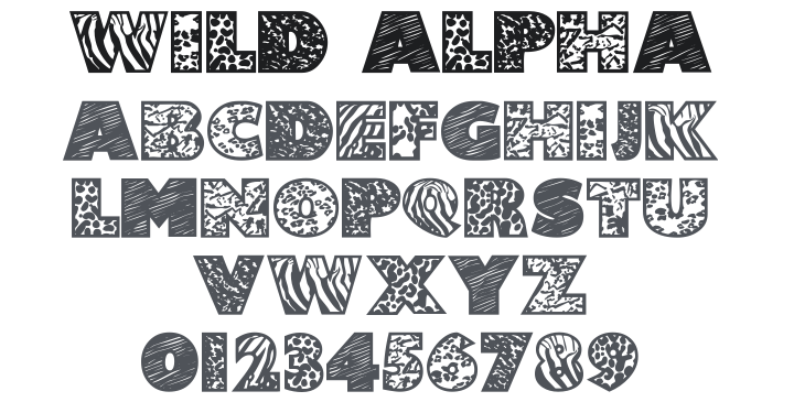 101! Wild Alpha Font