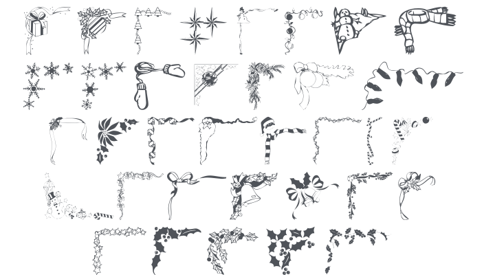 101! Xmas Cornerz Font