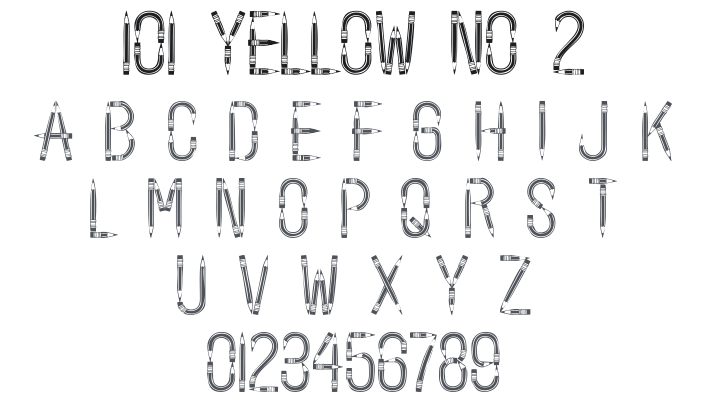 101! Yellow No.2 Font