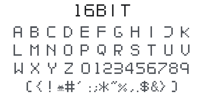 16bit Font