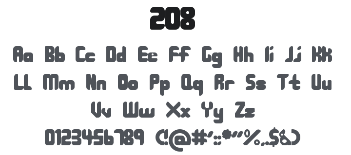 208 Font