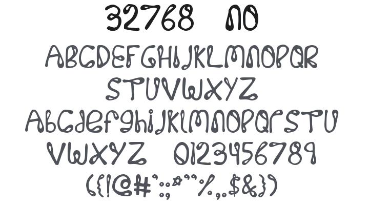 32768 NO Font