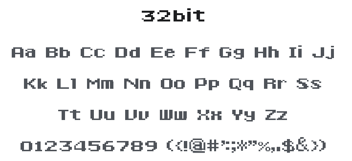 32bit Font