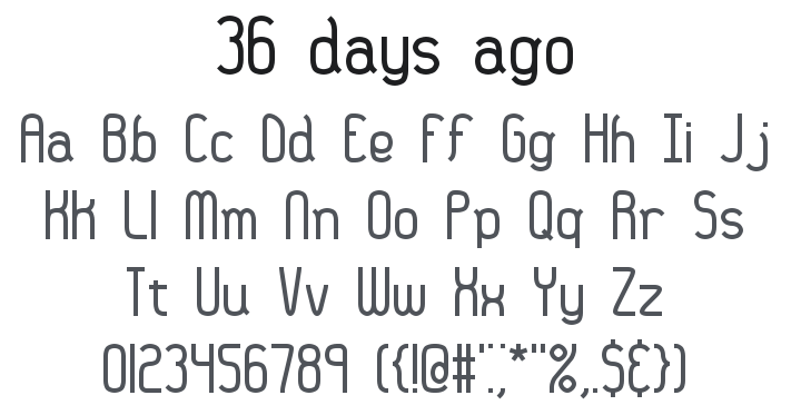36 days ago Font Family