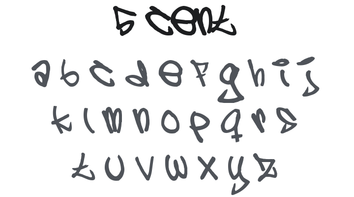 5 cent Font