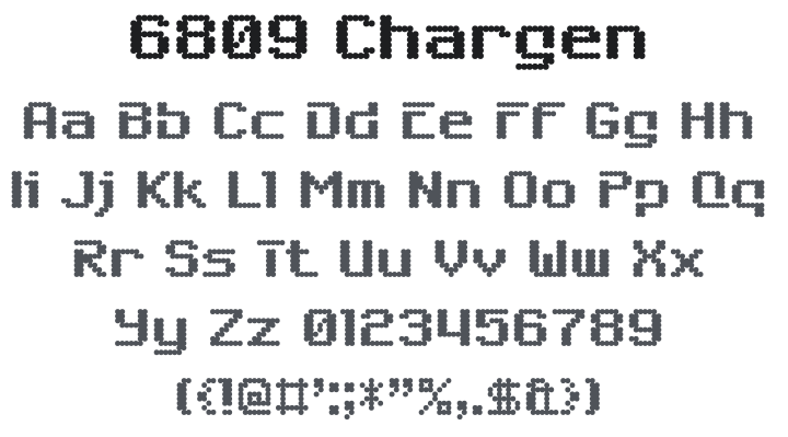 6809 Chargen Font