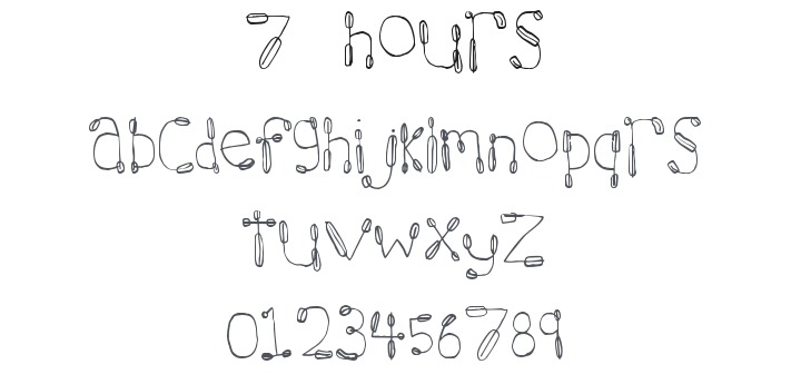 7 hours Font