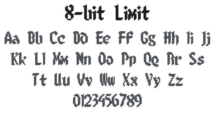 8-bit Limit Font Family