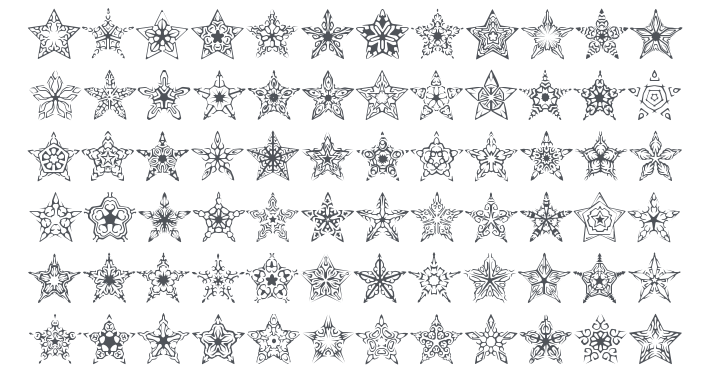 90 Stars Font