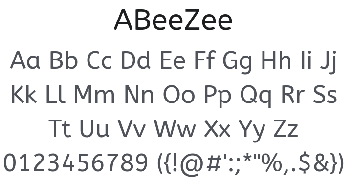 ABeeZee Font Family